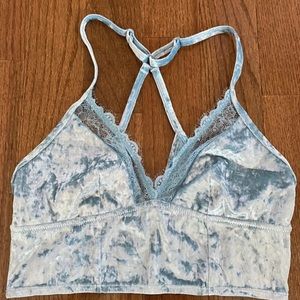 Aerie Crushed baby blue Velvet Bralette
